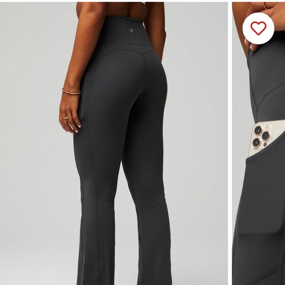 Oasis PureLuxe High-Waisted Pocket Kick Flare XXS Onxy Grey - Picture 9 of 9